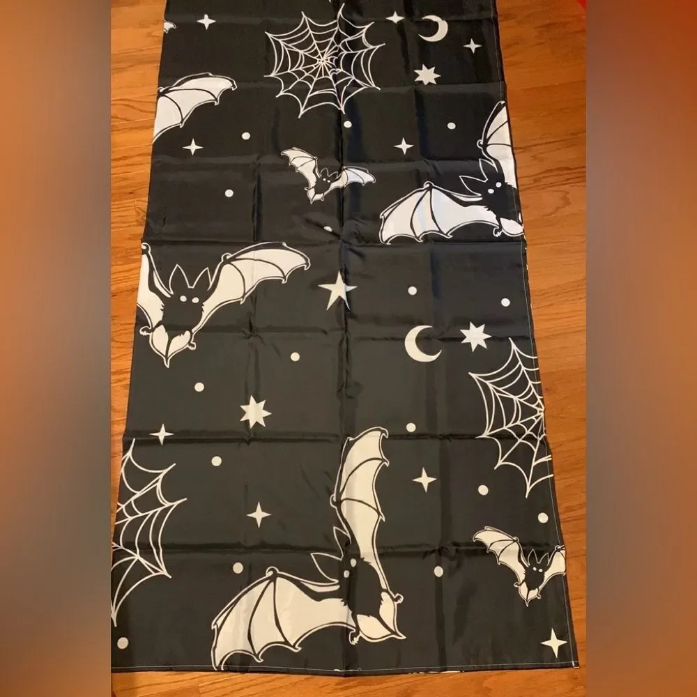 Halloween black shower curtain 72